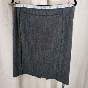 Worthington Petite 12 Straight Skirt Professional With Faux Leather Detailing